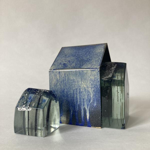 Catherine Le Guirriec - Ty &agrave; poser - Trio en bleu