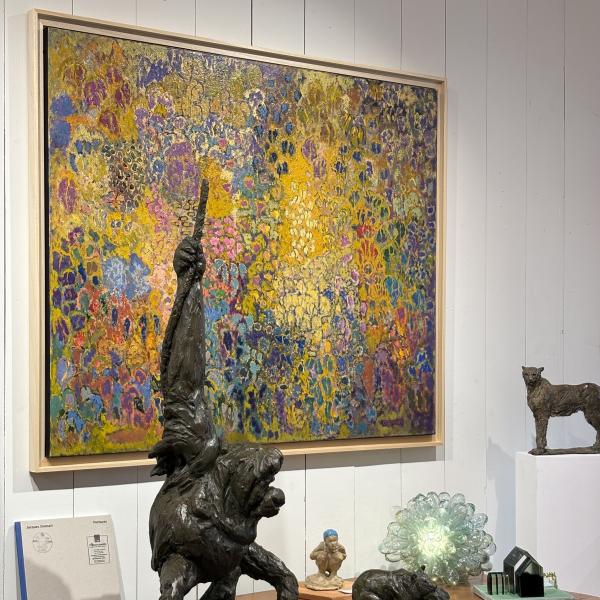 Jacques Dromart - HST "Aurore jaune" 100/120cm + caisse am.