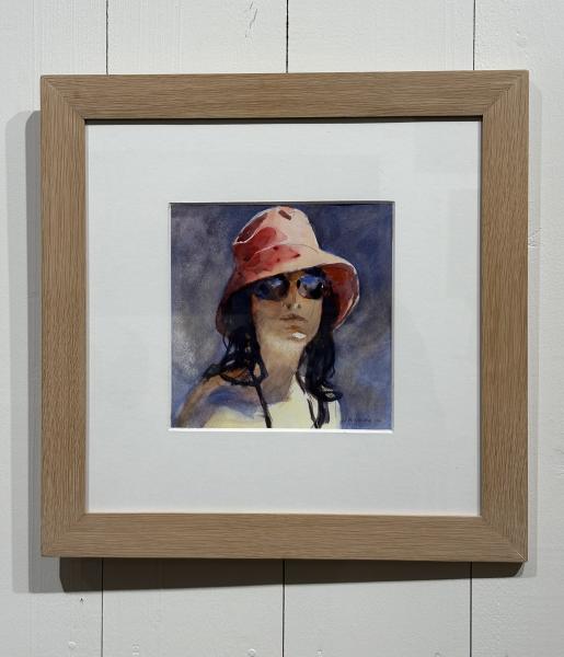 R&eacute;mi Hamoir - portrait l'&eacute;t&eacute; 43,5/43,5cm encadr&eacute;