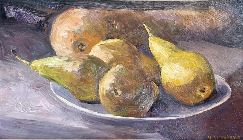 Assunta Genovesio - 5 poires - HST 19/33cm