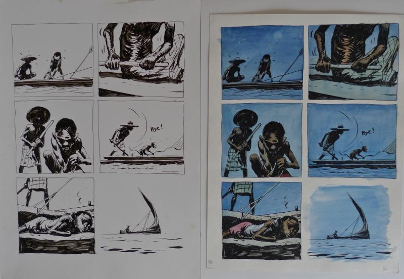 benjamin Flao - Tome 1 Kililana Song Page 103 Original N/B et O.Couleur