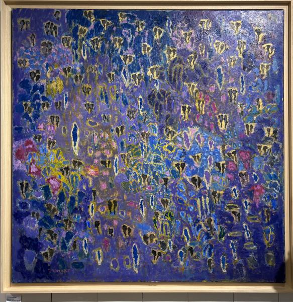 Jacques Dromart - Jardin bleu - HST 100/100