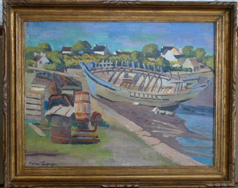 Pierre Lepage - Cimetière marin - HST - 50/65cm