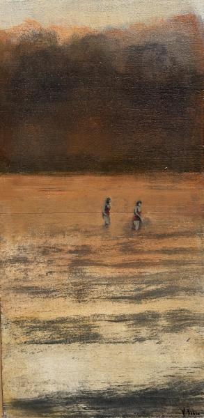 Matthieu Bobin - Baigneuses aux maillots rouges - 20/40cm