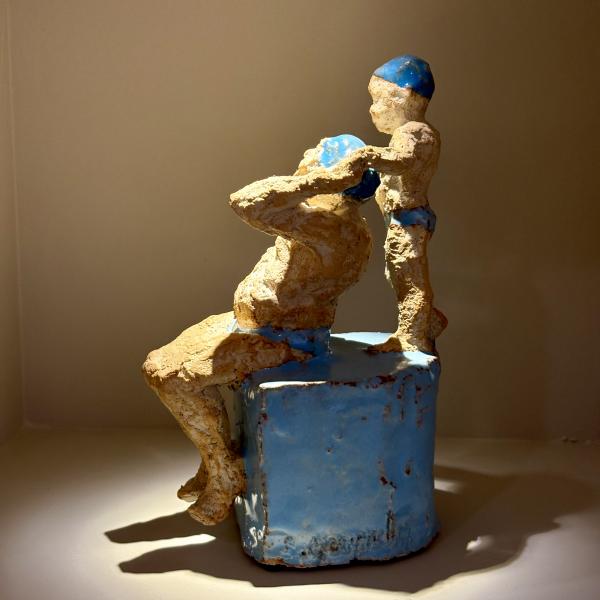 Sophie Gerspacher - terre-cuite originale,PU, &eacute;maill&eacute;e. Homme & enfant 