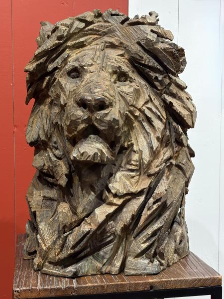 Jürgen  Lingl - Great old Lion - Bronze
