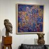 Jacques Dromart - Huile sur toile 100/100cm "Sous bois fleuri"