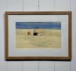 R&eacute;mi Hamoir - Sur la plage 69,5/50cm encadr&eacute;