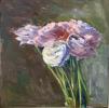 Assunta Genovesio - "Renoncules roses et blanches" HSB 25/25cm