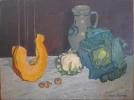 Pierre Lepage - Nature morte au choux & potiron - HST 66/88cm